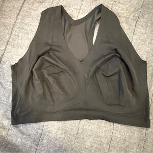 True Black Soft Bra. 1x. Full Cup. Nylon Blend. Racerback. Hand Wash.